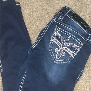 brown and black sequins rock jeans